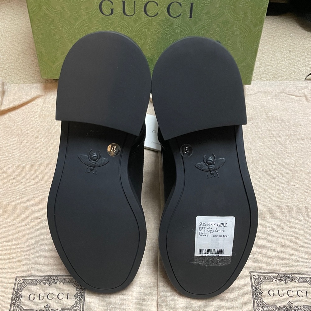 Gucci Black Flores Calf MF/Nappa Charlot Boots NWT - Picture 4 of 7
